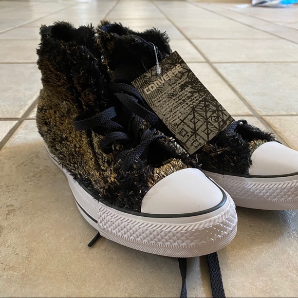 converse faux fur high top